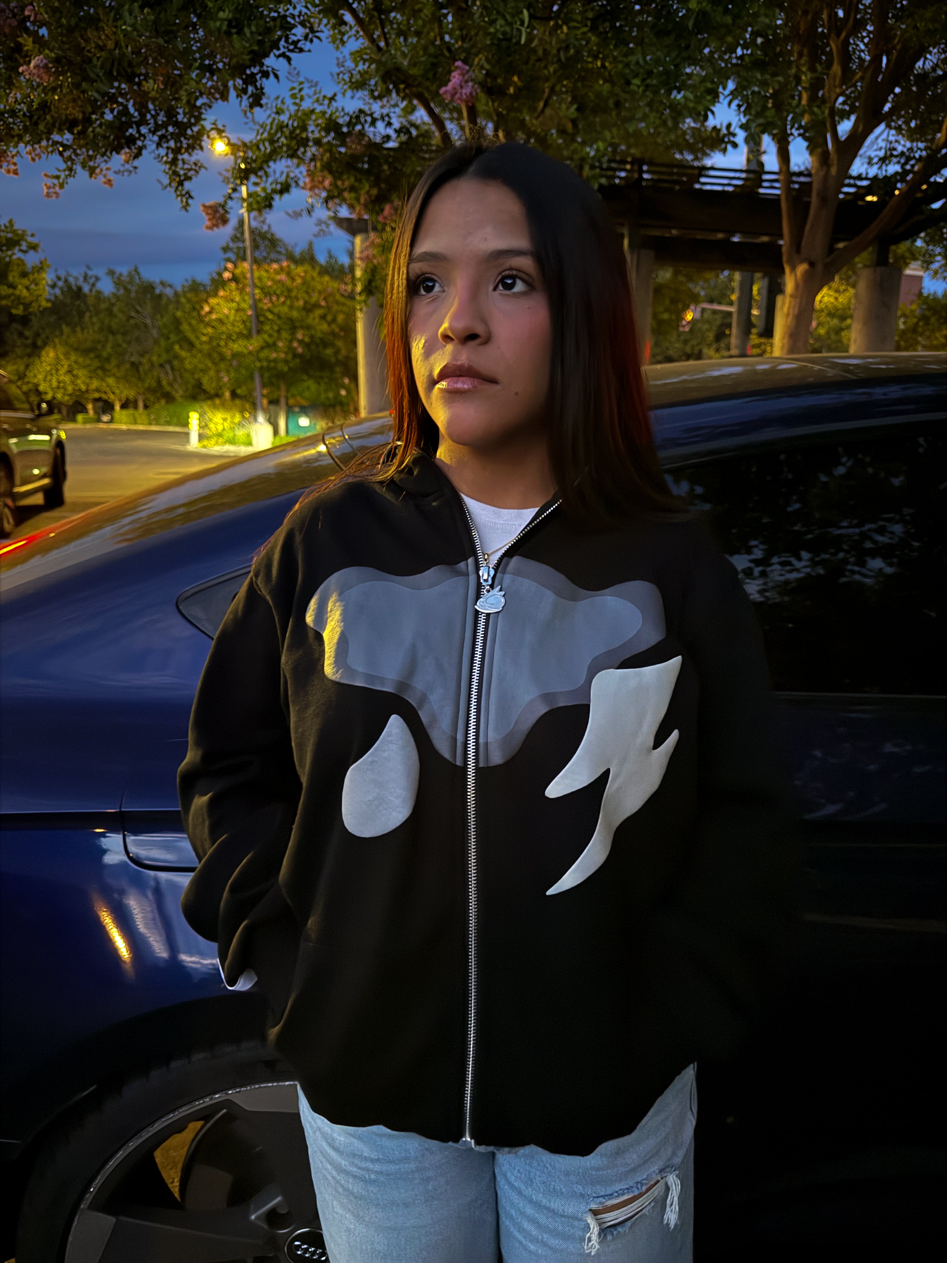 Thunder Eyes Full-Zip Hoodie "Shadow"